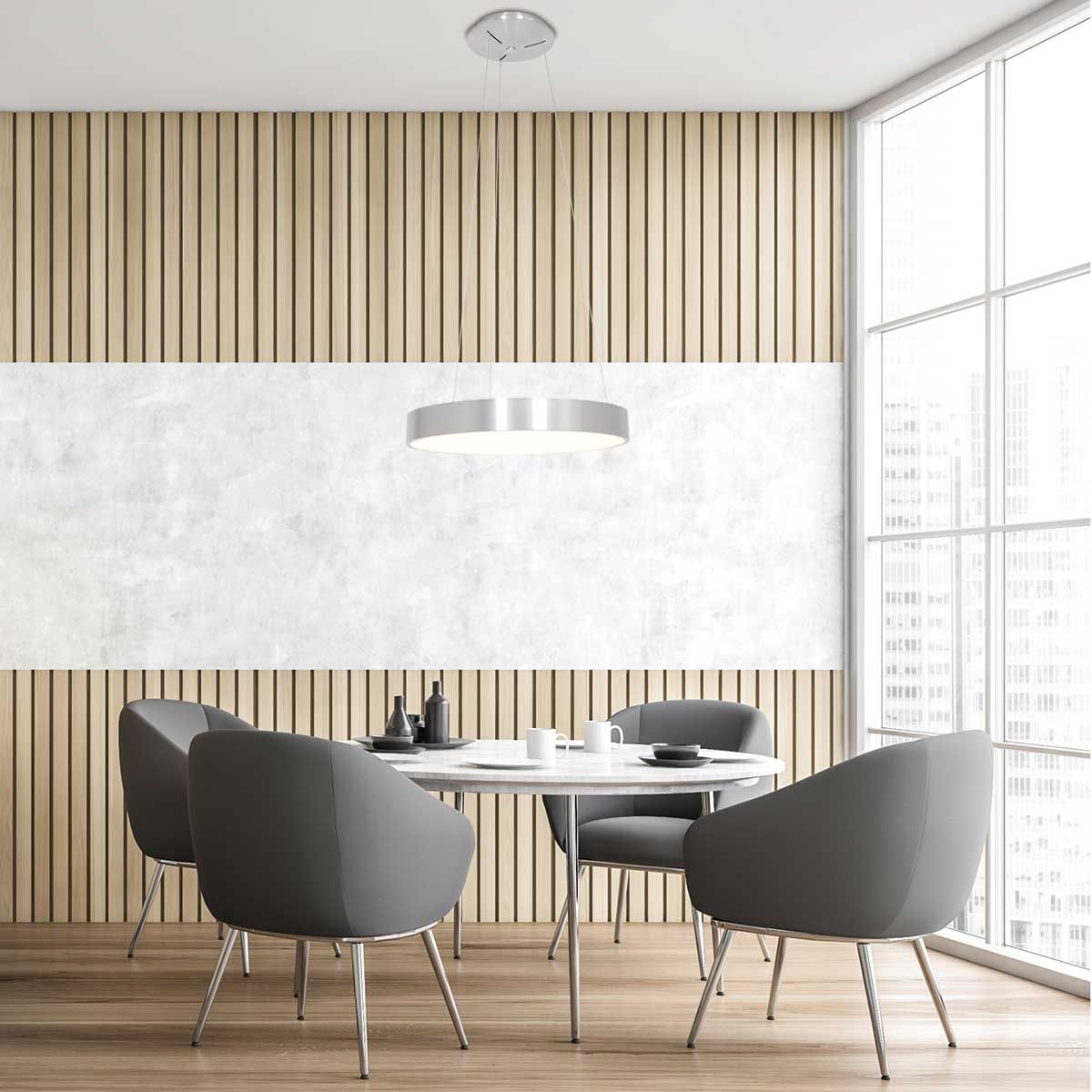 Suspension LED circulaire argent Steinhauer Ringlede – Image 16