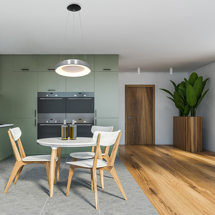 Suspension LED circulaire argent Steinhauer Ringlede – Image 3