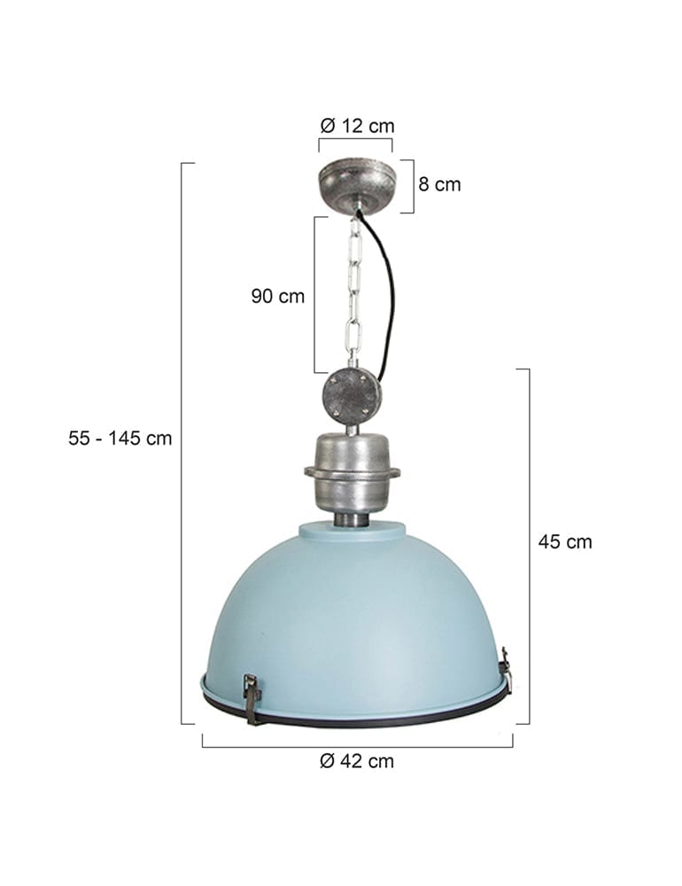 Suspension luminaire bleu Steinhauer Bikkel – Image 9