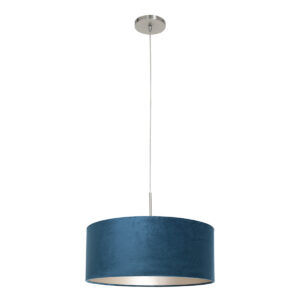 Alternative view of Suspension moderne acier abat-jour bleu Steinhauer Sparkled Light