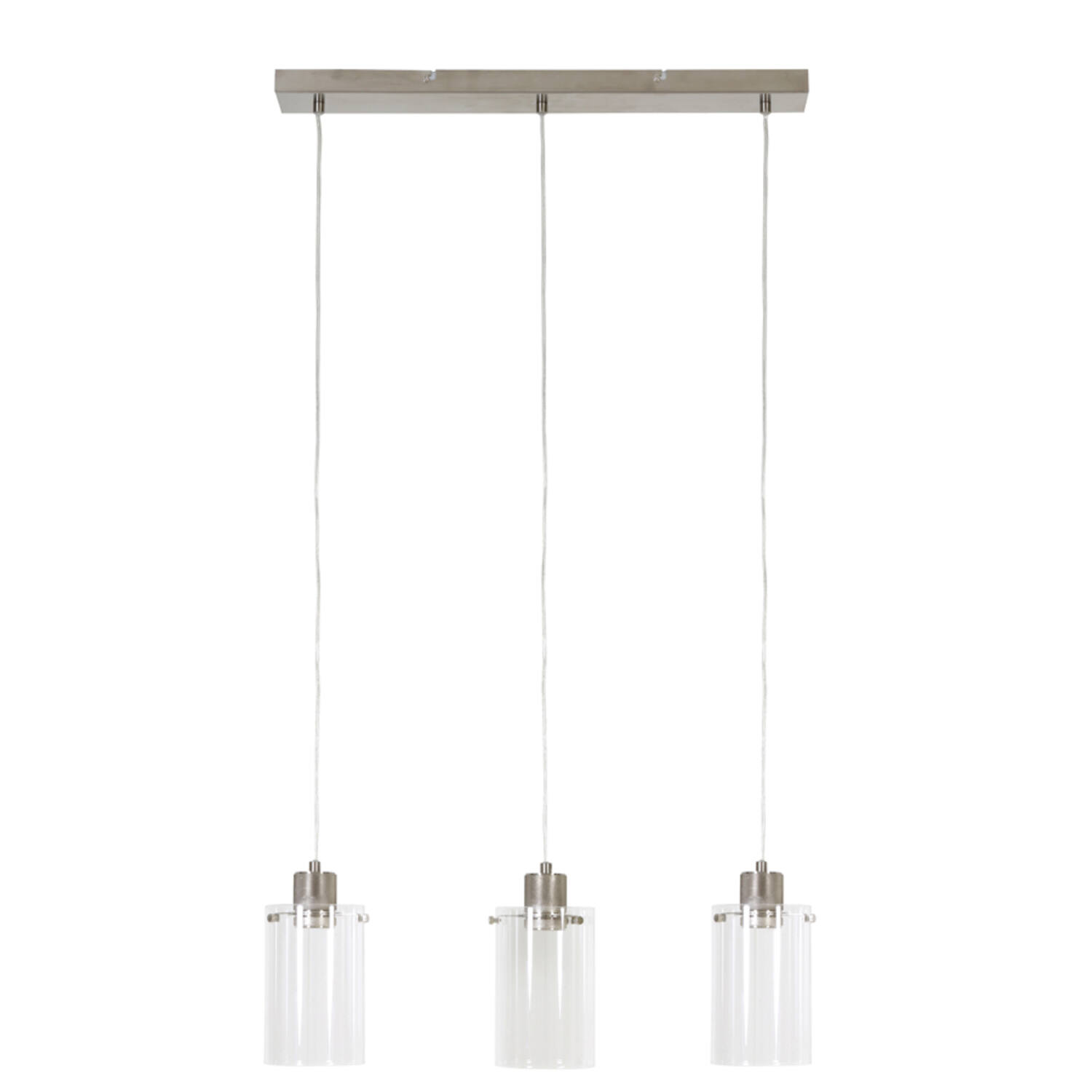 Suspension moderne en argent avec du verre Light & Living Vancouver – Image 2