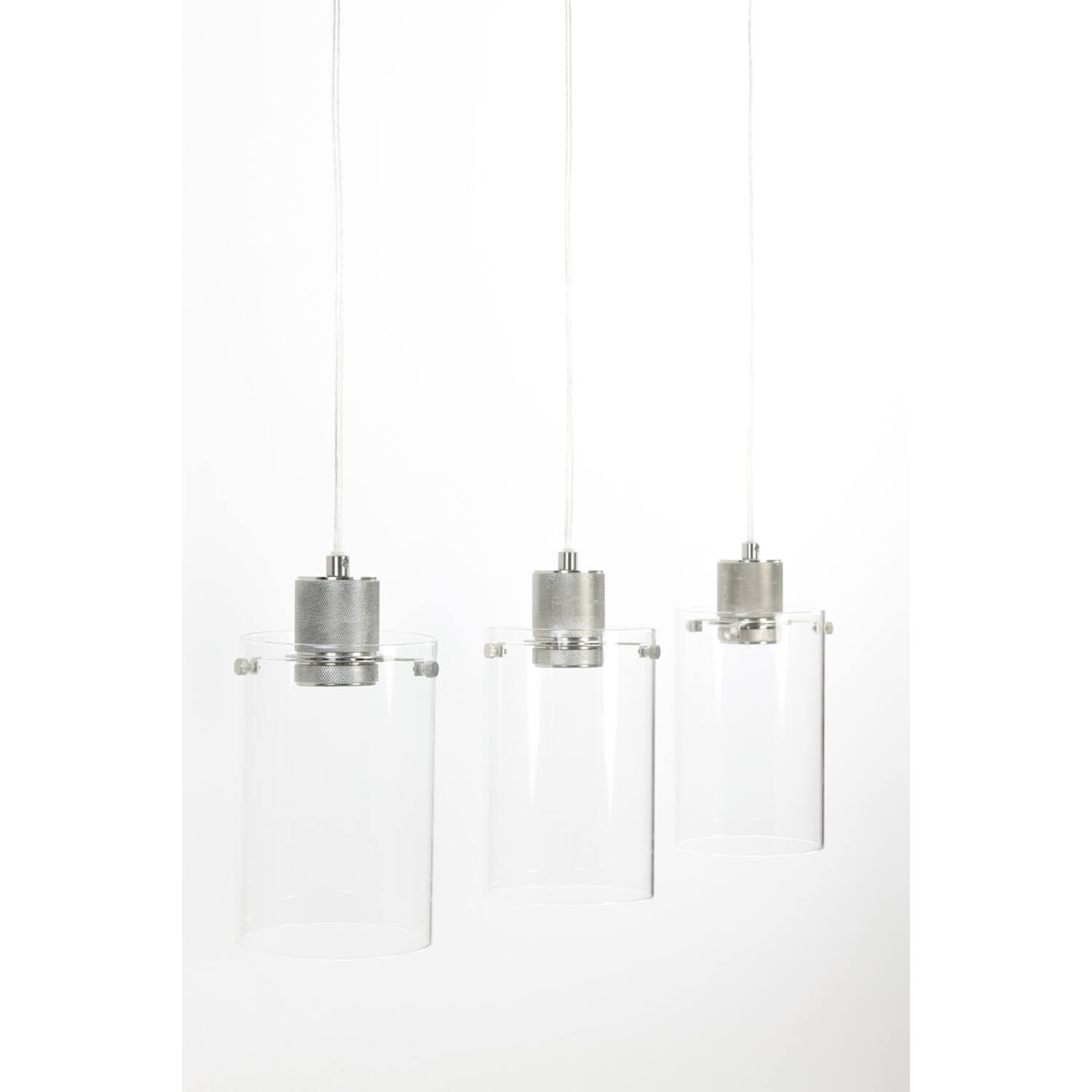 Suspension moderne en argent avec du verre Light & Living Vancouver – Image 4