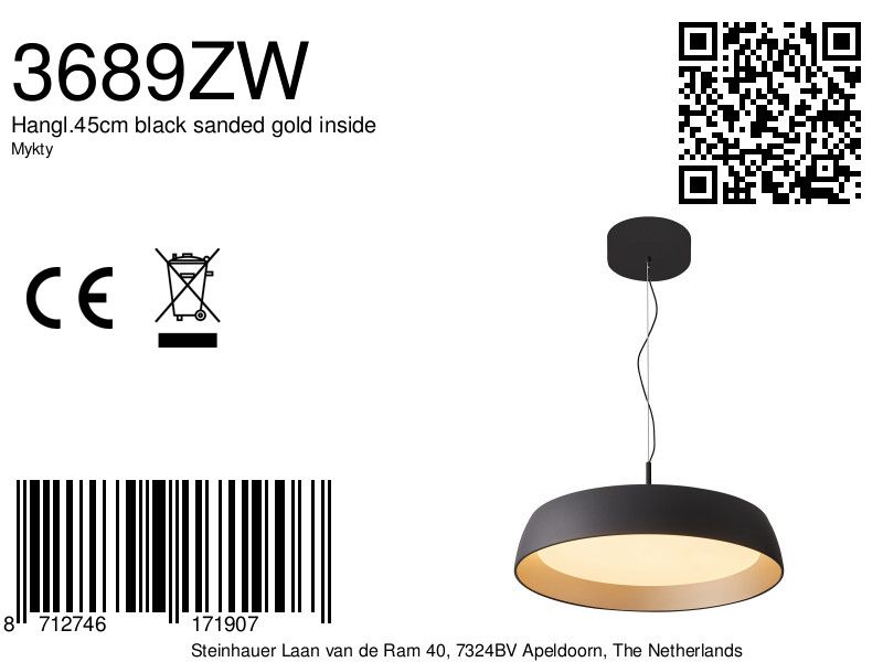 suspension-moderne-noire-avec-interieur-dore-steinhauer-mykty-or-et-noir-3689zw-7