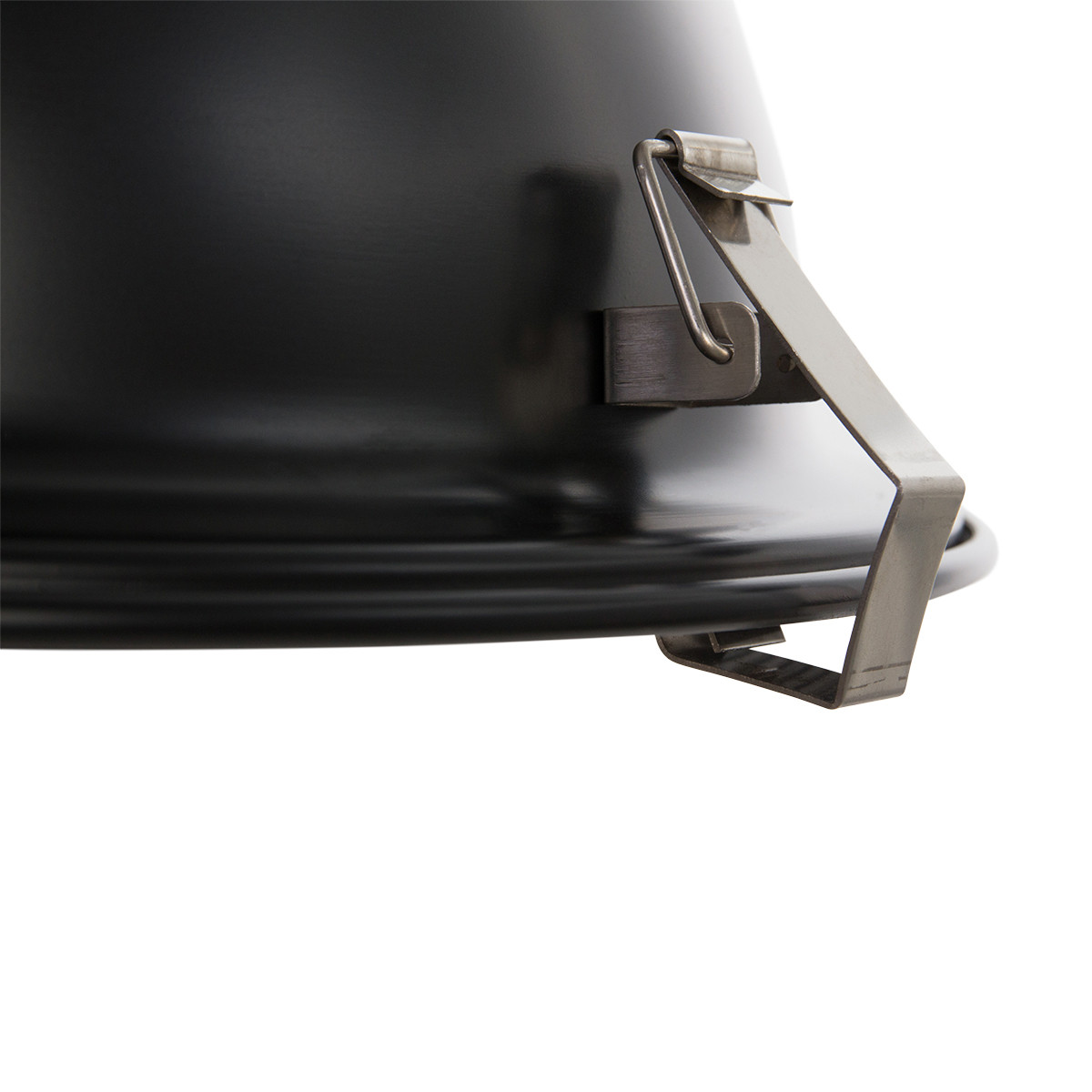 Suspension industrielle en métal noir Steinhauer Parade – Image 5