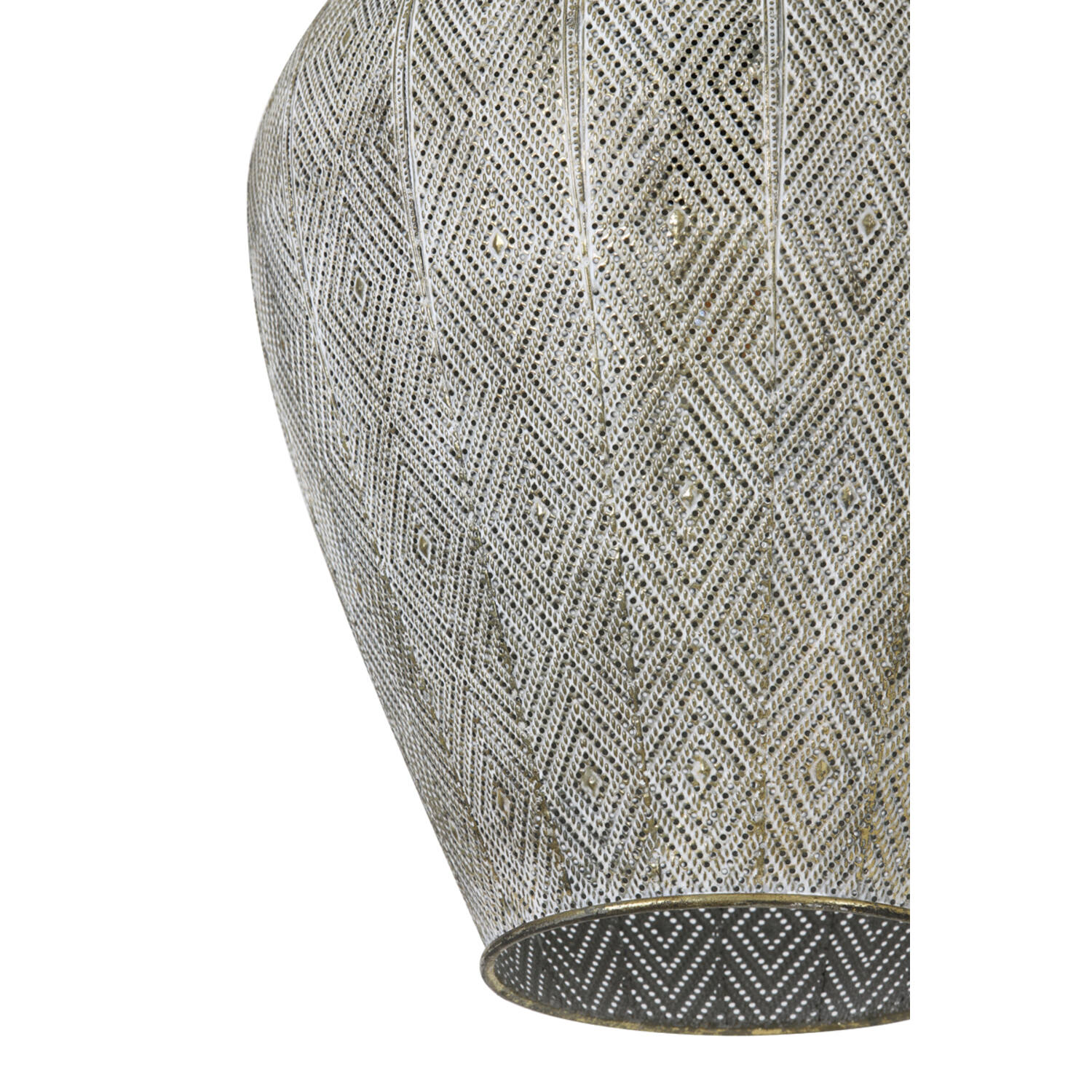 Suspension orientale blanche et dorée avec chaîne Light & Living Lavello – Image 5