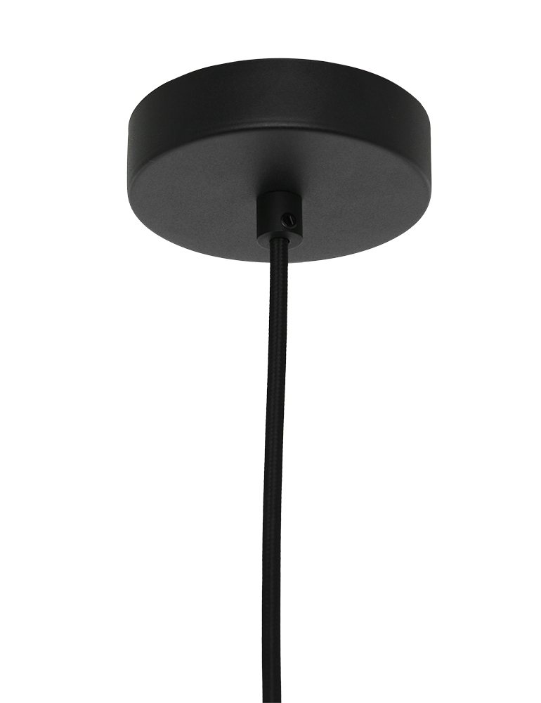 Suspension ovale avec abat-jour en verre fumé Steinhauer Flere noir – Image 7