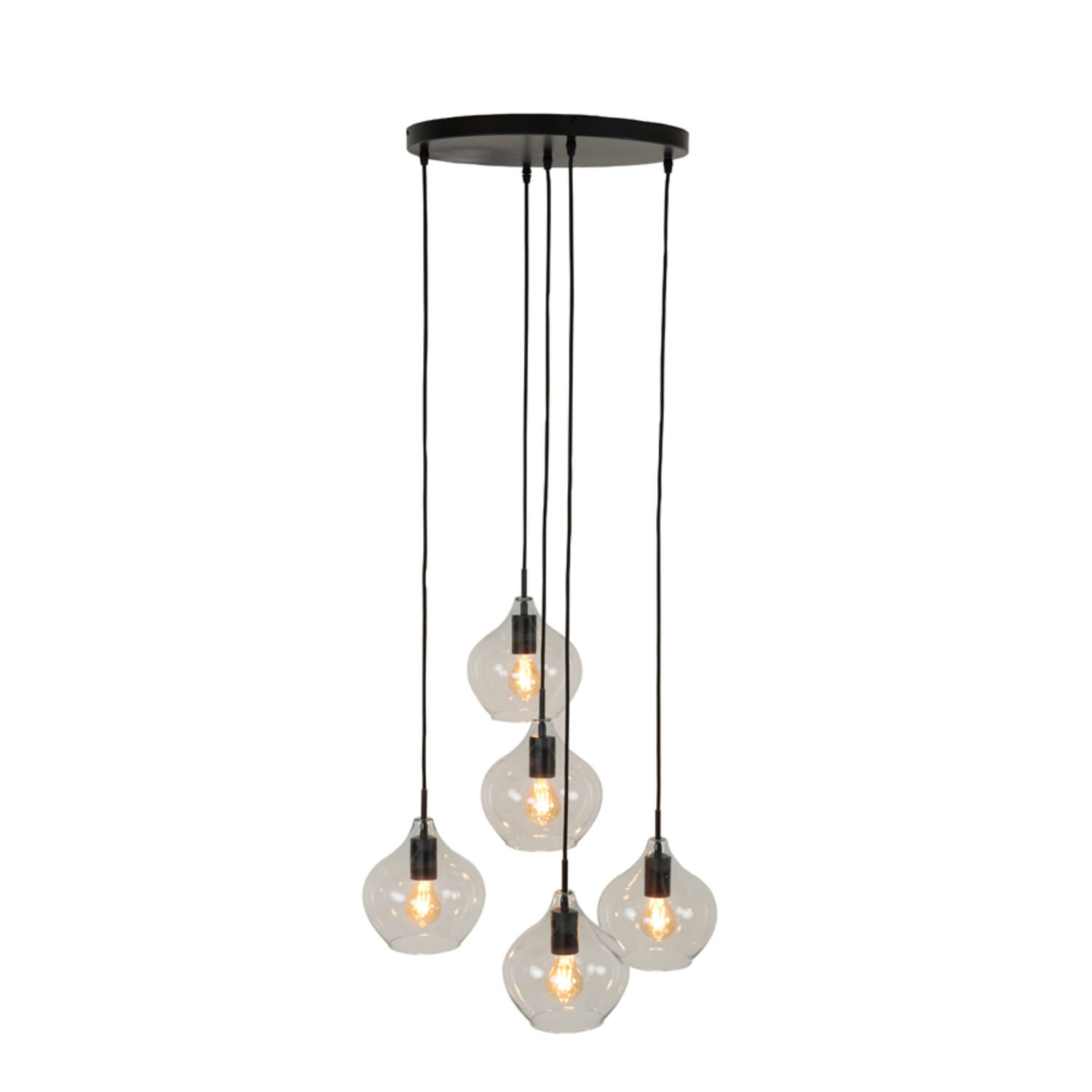Suspension ovale en argent rétro Light & Living Rakel – Image 10