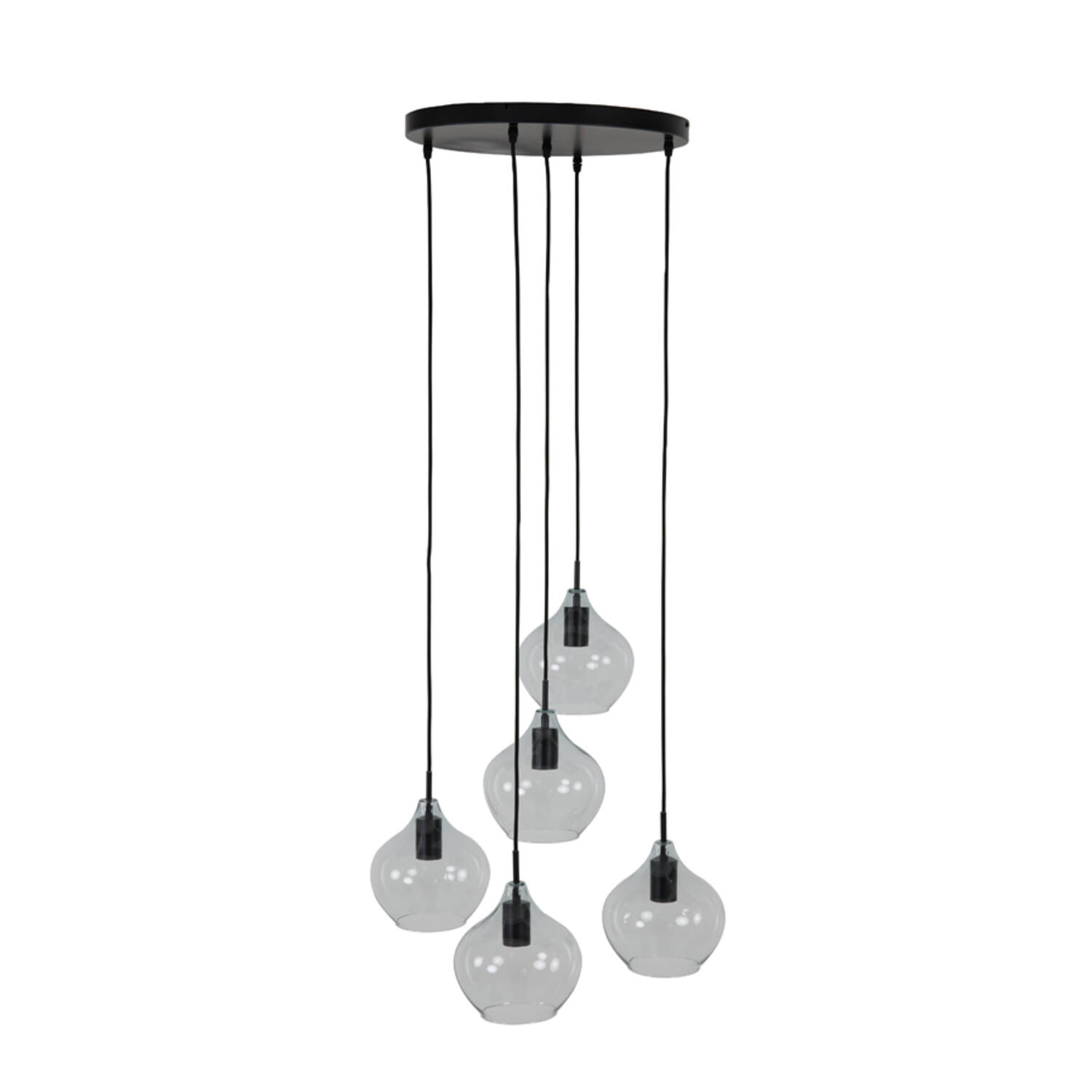Suspension ovale en argent rétro Light & Living Rakel – Image 2