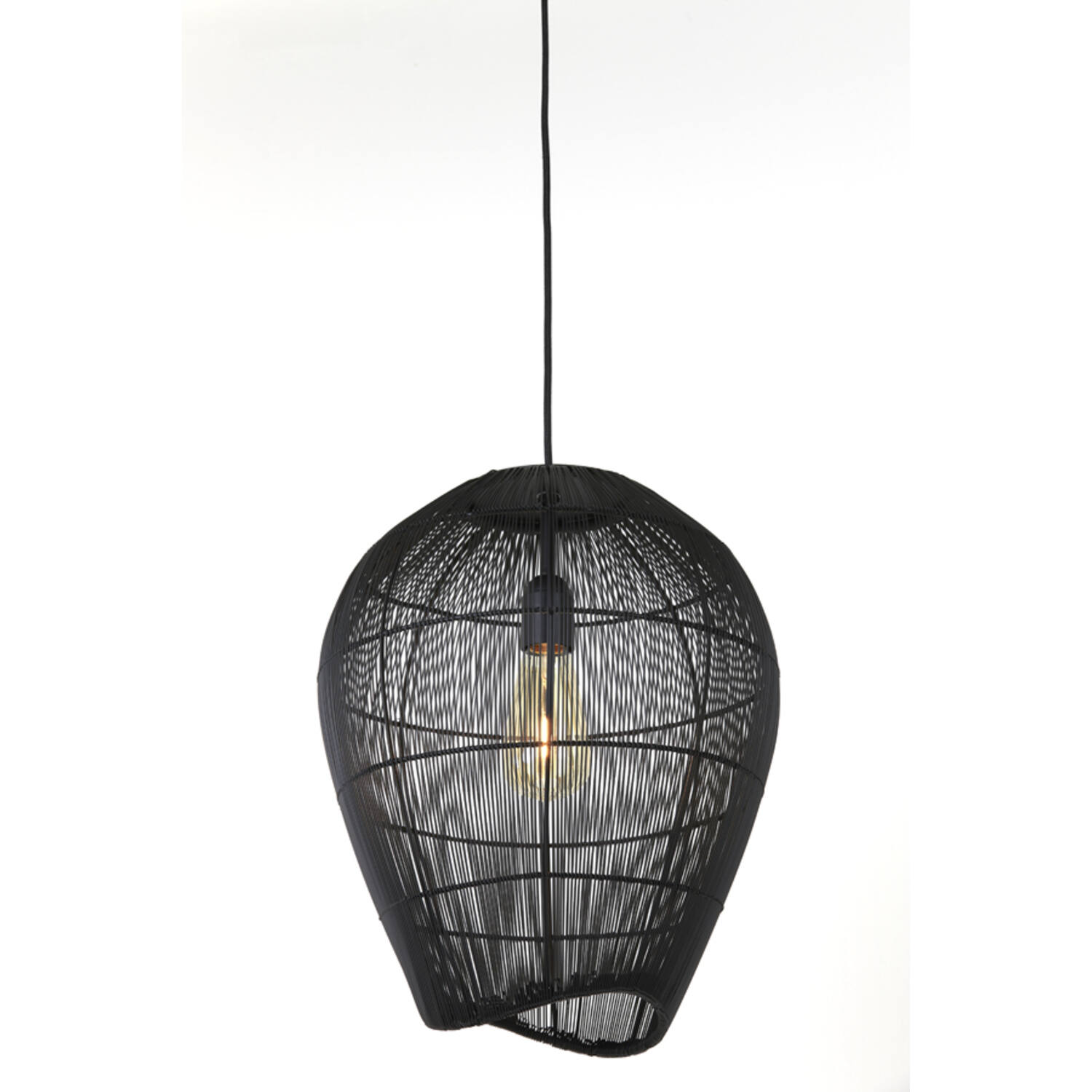 Suspension ovale noire rustique Light & Living Yumi – Image 7