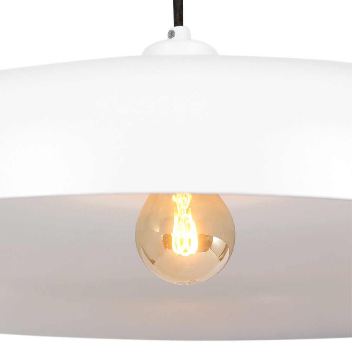 Suspension rétro en métal blanc Steinhauer Krisip – Image 3