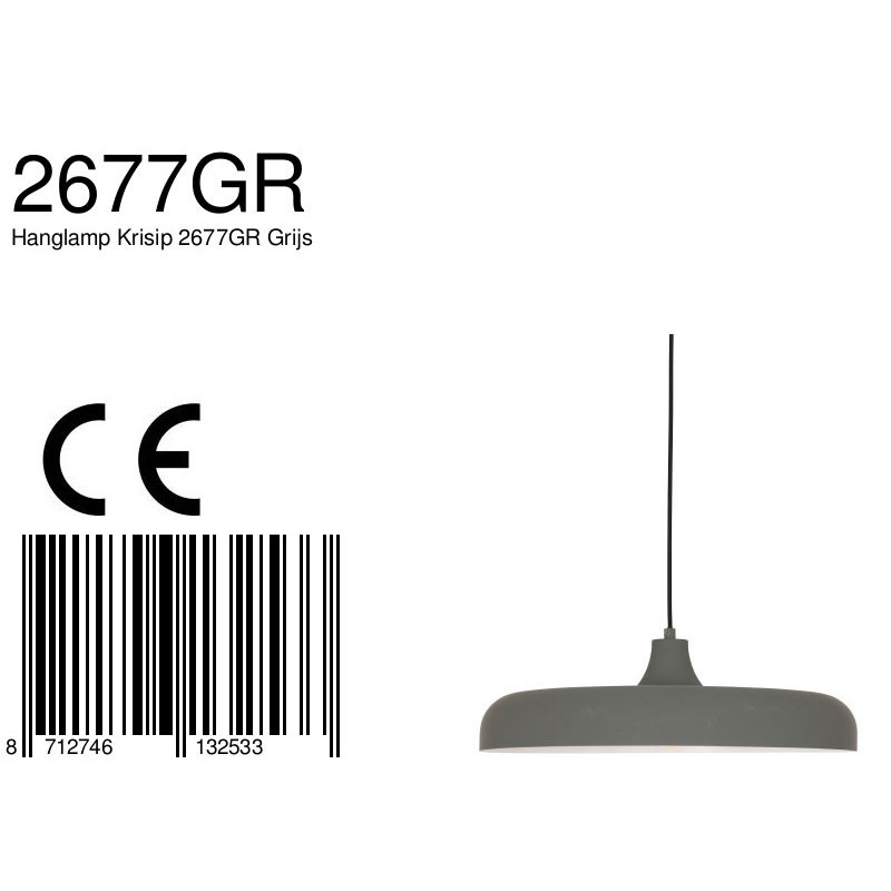 Suspension rétro en métal gris Steinhauer Krisip – Image 7