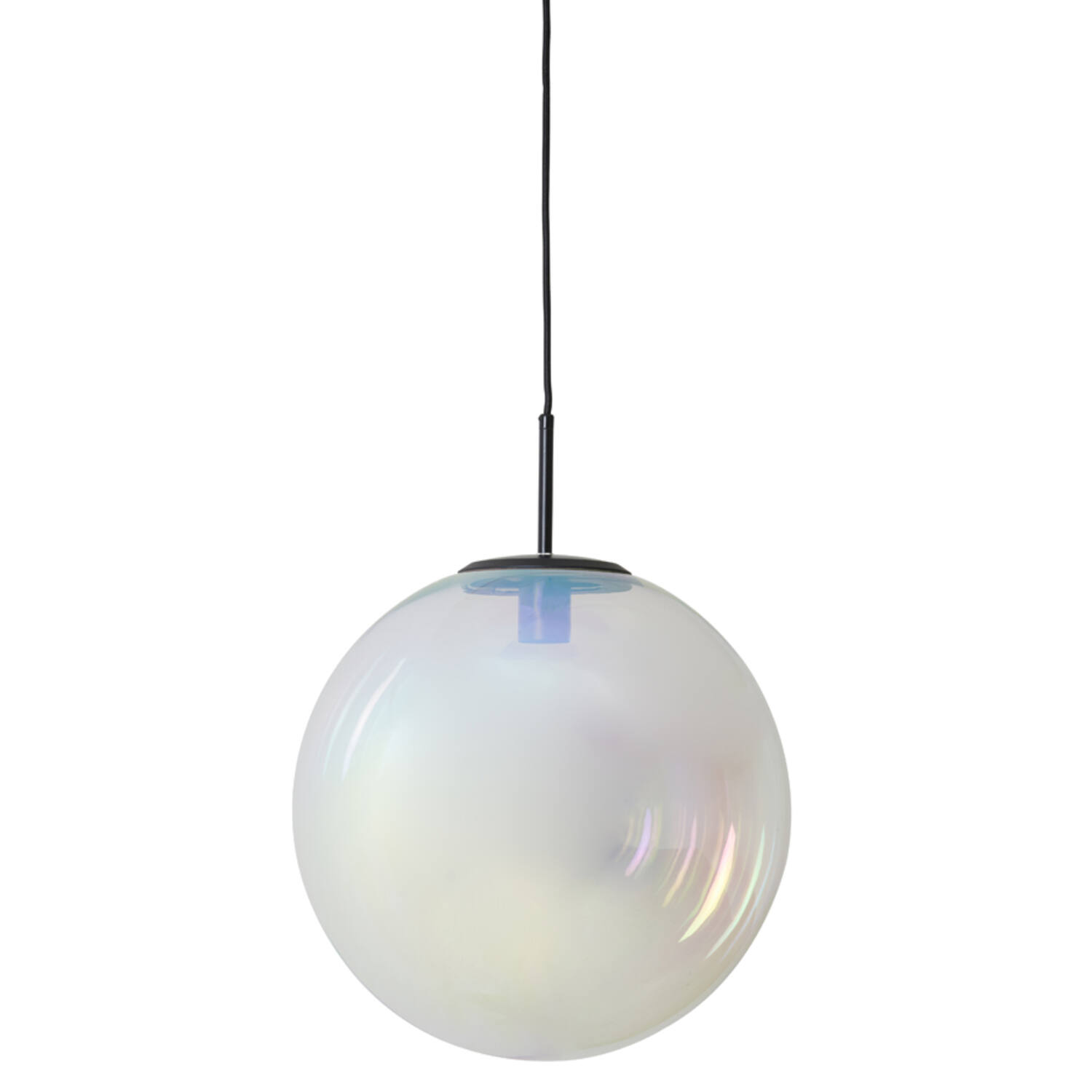 Suspension rétro blanche avec globe noir Light & Living Medina – Image 2