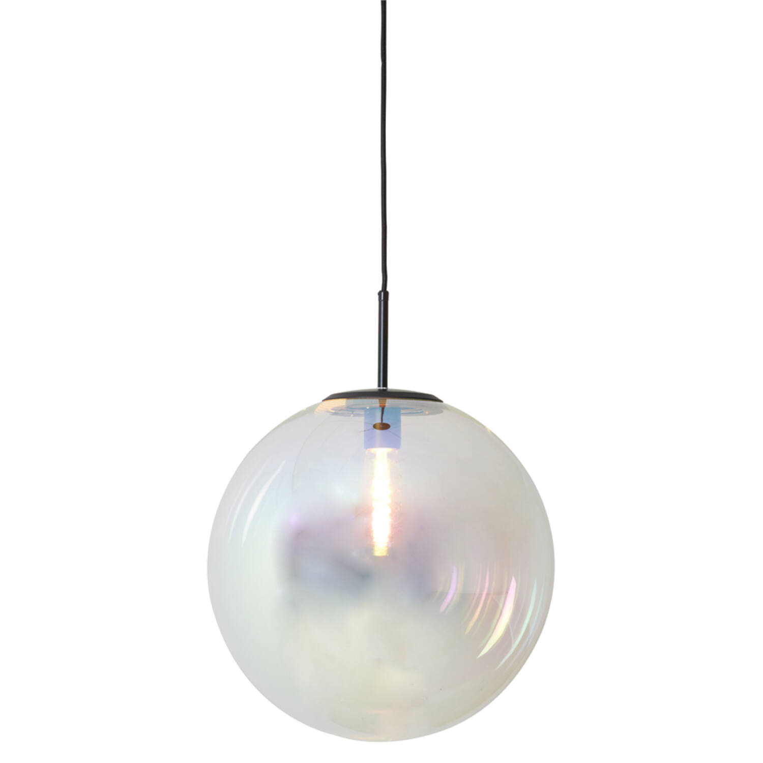 Suspension rétro blanche avec globe noir Light & Living Medina – Image 8