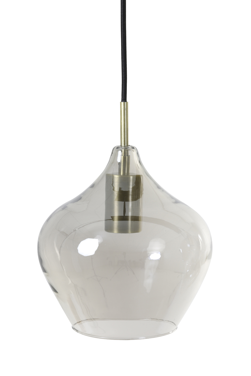 Suspension rétro en verre fumé cinq points lumineux Light & Living Rakel – Image 9