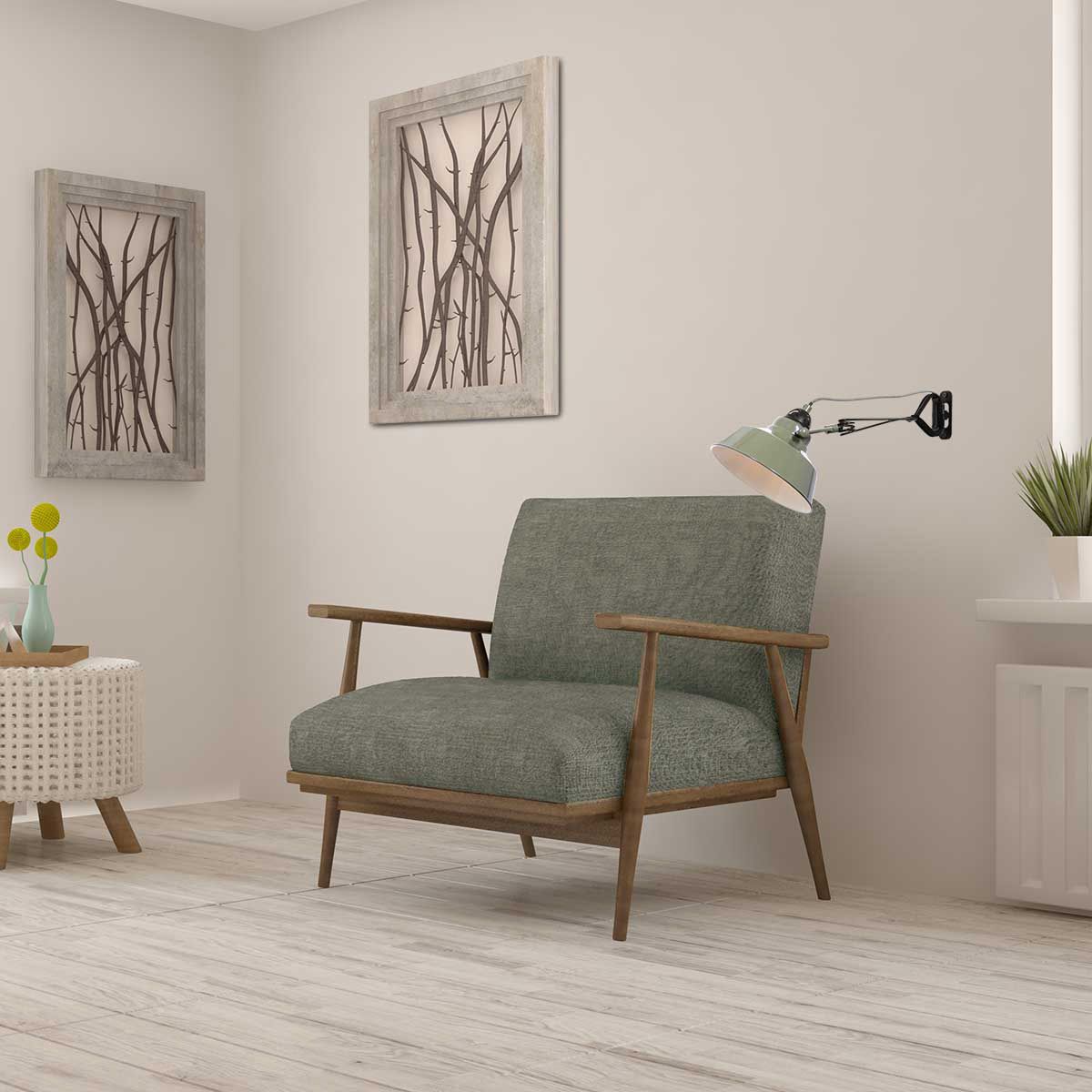 Applique murale industrielle en métal vert Mexlite Nove – Image 3