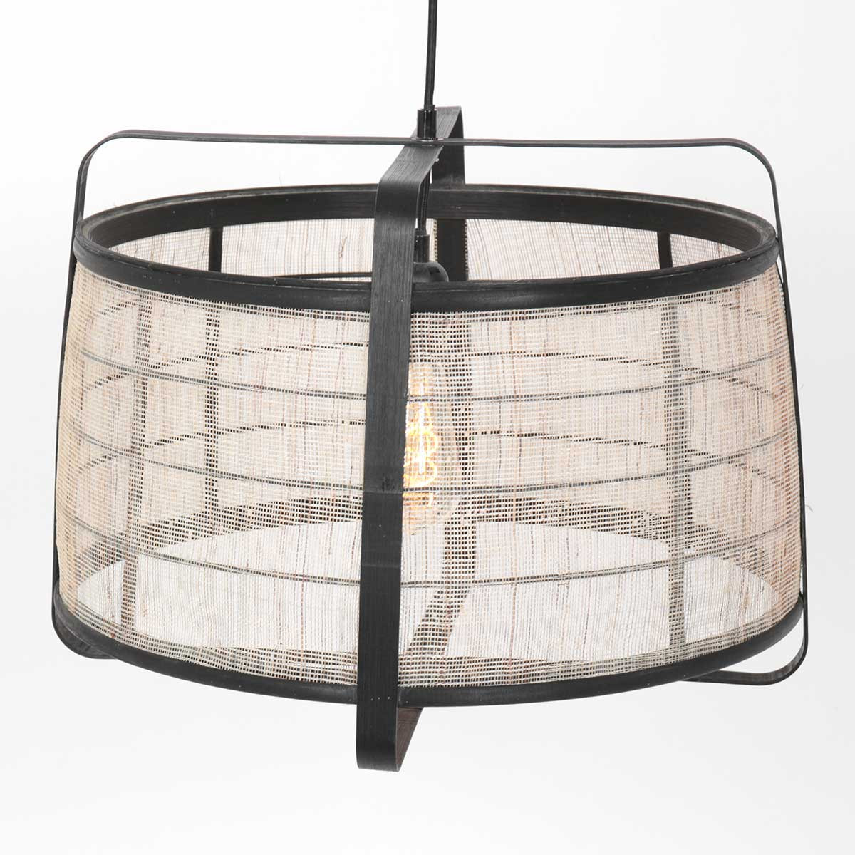 Suspension ronde avec filet noir Anne Light & Home Capos noir – Image 10