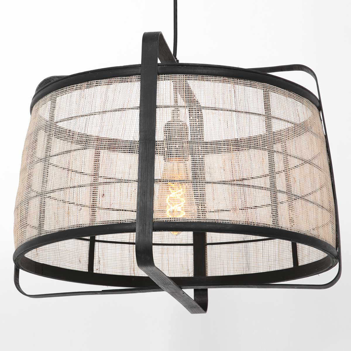 Suspension ronde avec filet noir Anne Light & Home Capos noir – Image 11