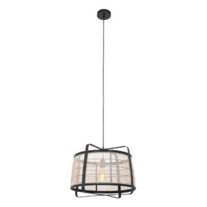 Alternative view of Suspension ronde avec filet noir Anne Light & Home Capos noir