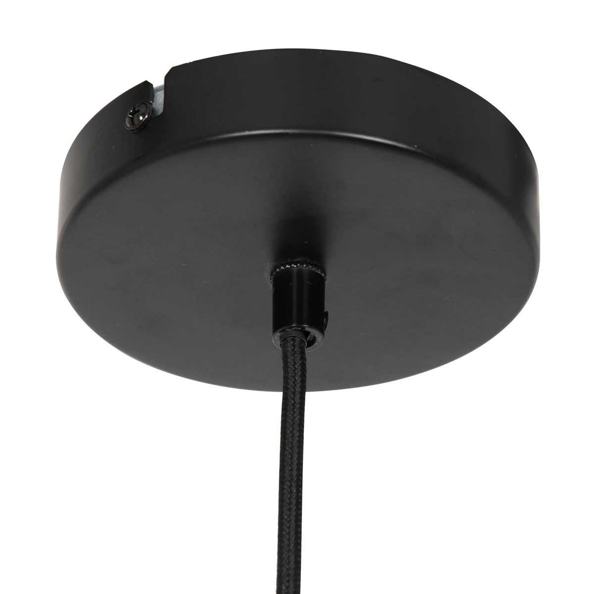 Suspension ronde avec filet noir Anne Light & Home Capos noir – Image 6