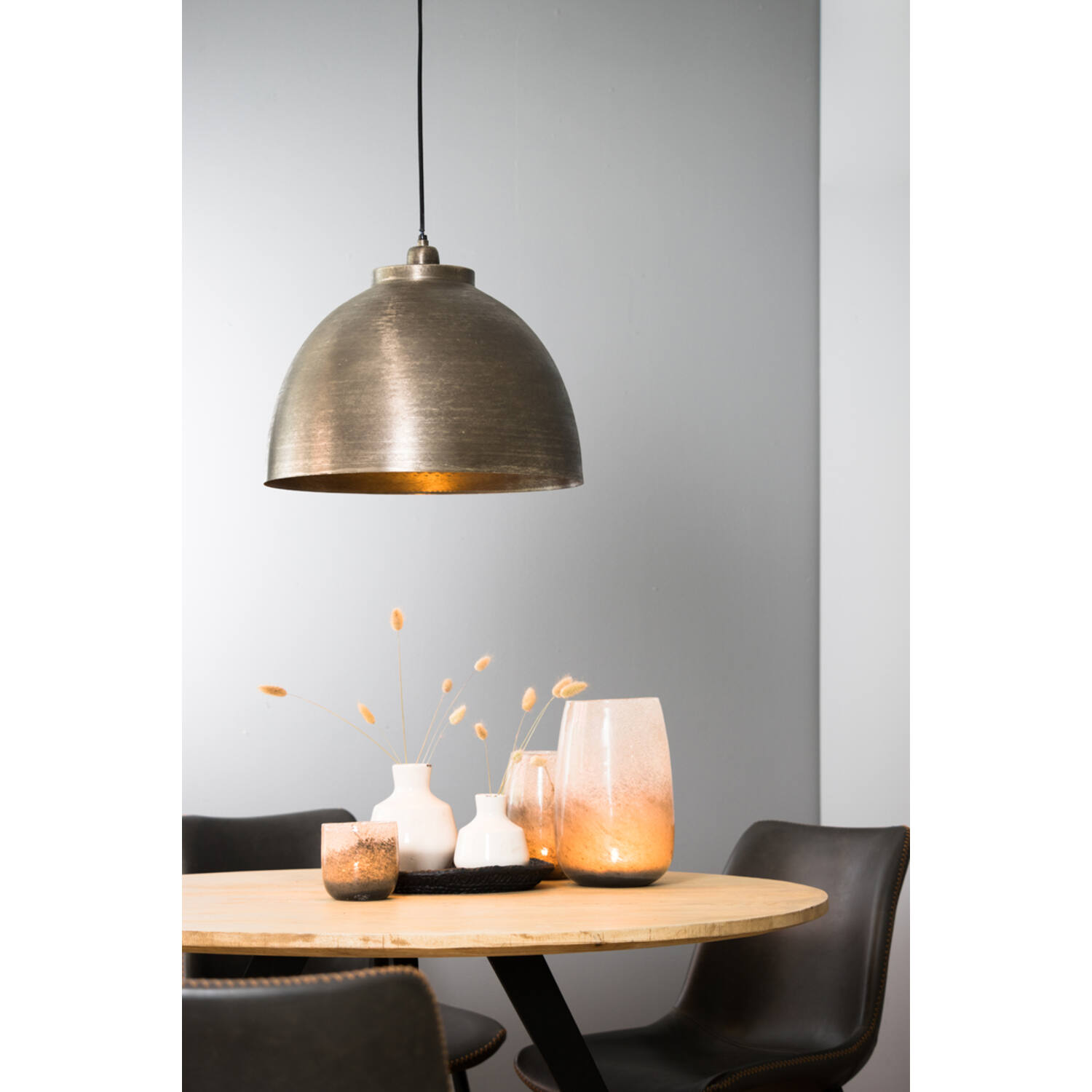 Suspension ronde classique en argent Light & Living Kylie – Image 5