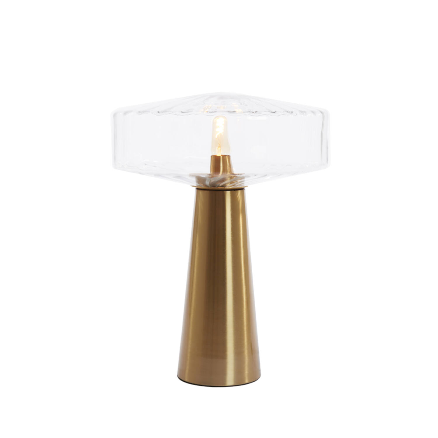 Suspension rustique dorée en couches Light & Living Pleat – Image 7