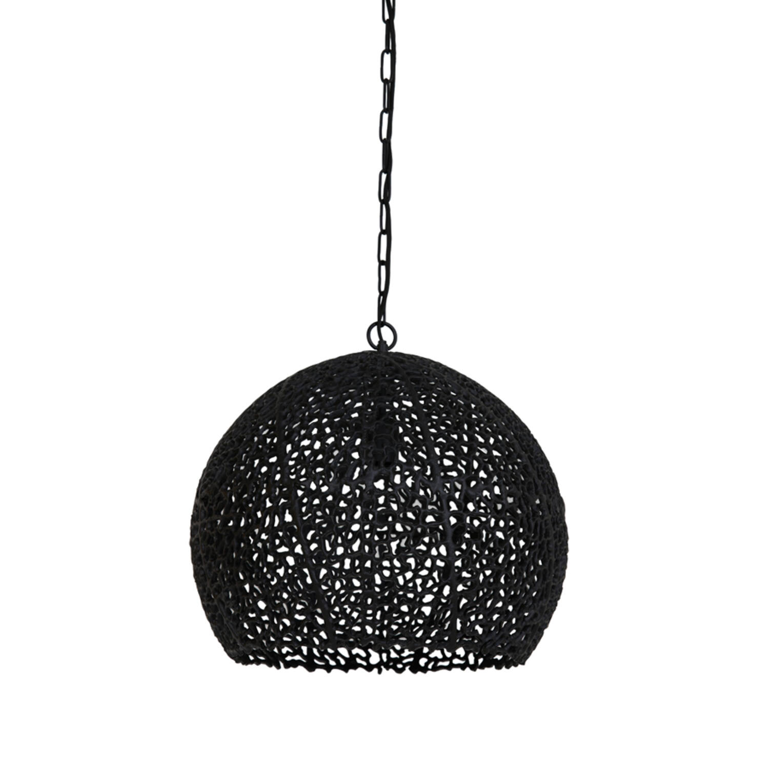 Suspension rustique en forme de globe noir Light & Living Sinula – Image 2