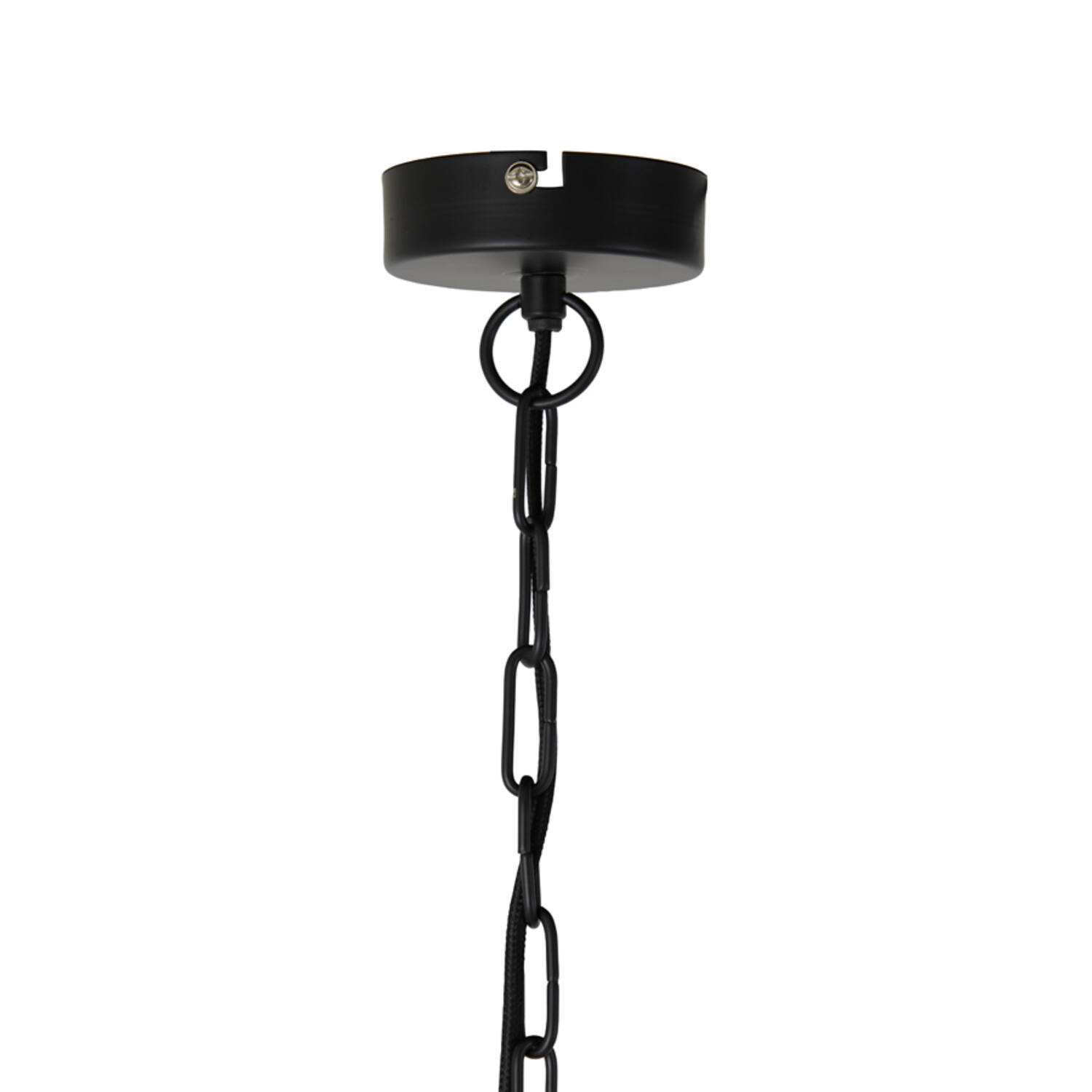 Suspension rustique en forme de globe noir Light & Living Sinula – Image 3