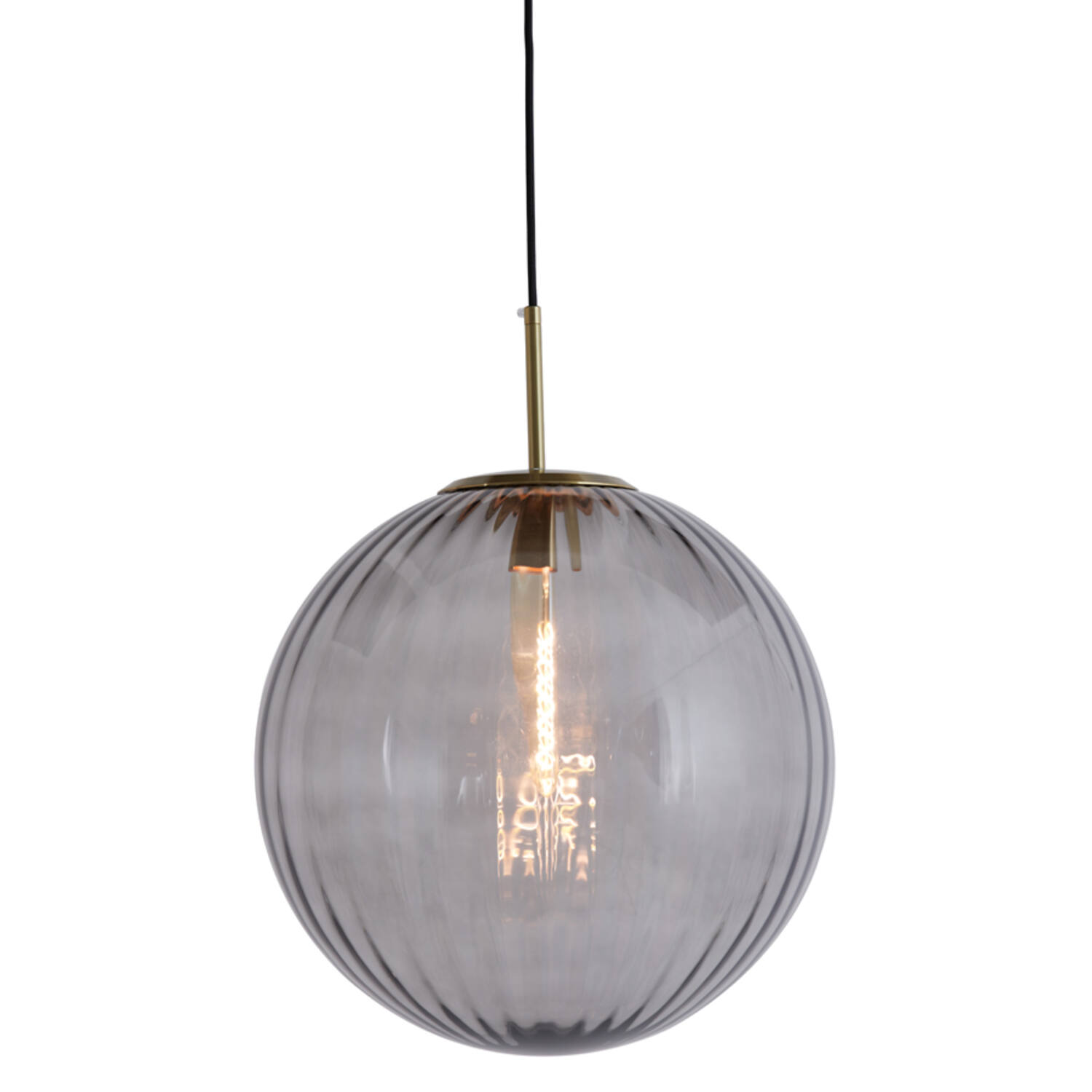 Suspension rustique en verre fumé avec abat-jour en verre Light & Living Magdala – Image 5