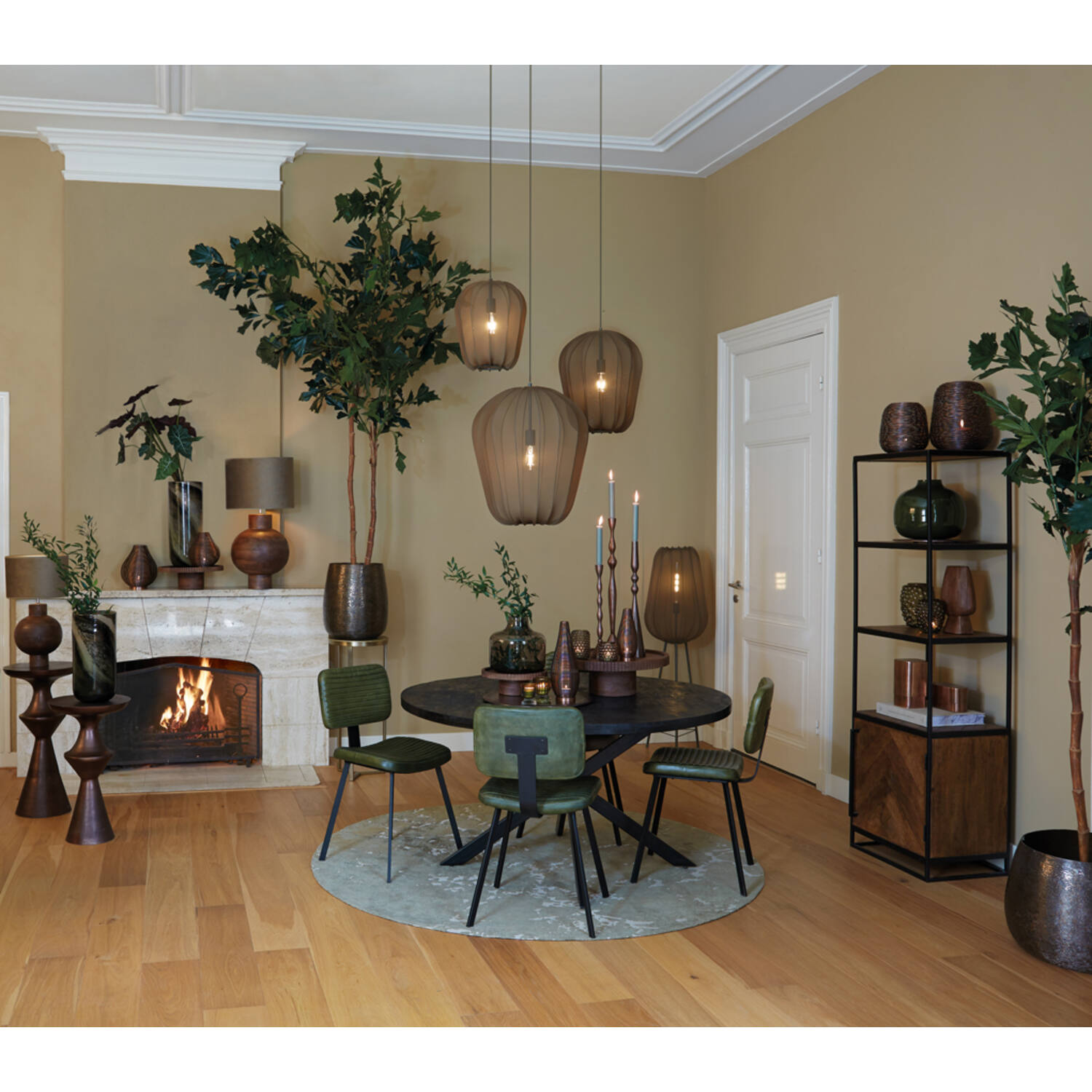 Suspension rustique verte en treillis Light & Living Plumeria – Image 3