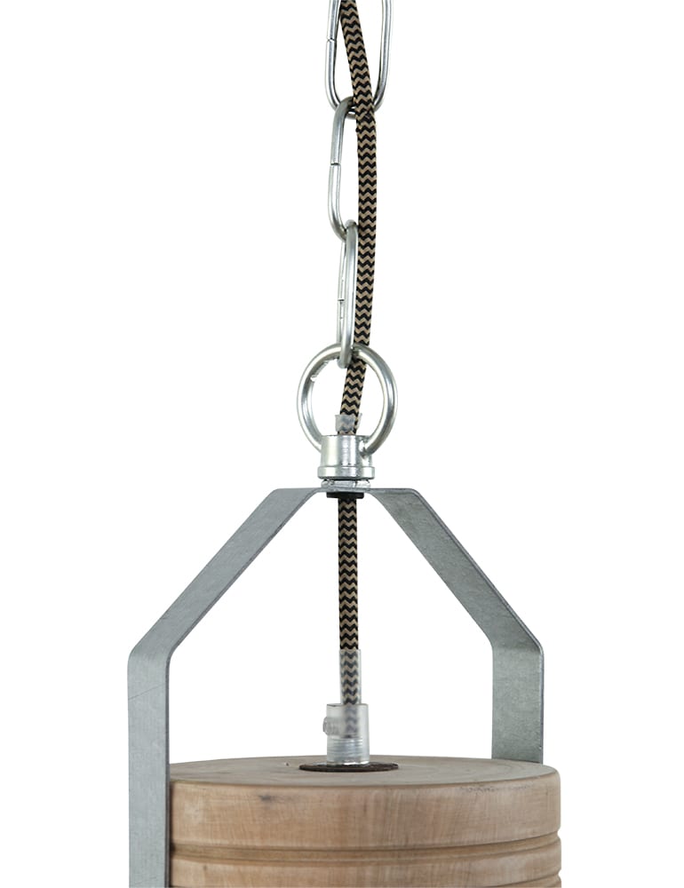 Suspension industrielle en bois noir Mexlite Emile – Image 7