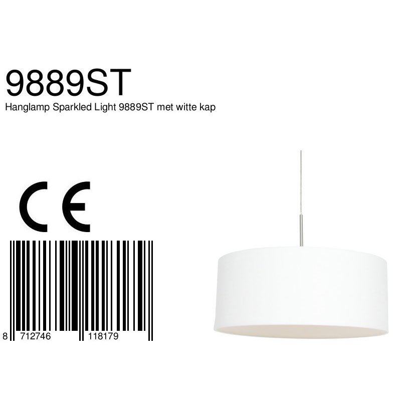 Suspension Stresa Steinhauer blanc et acier – Image 7