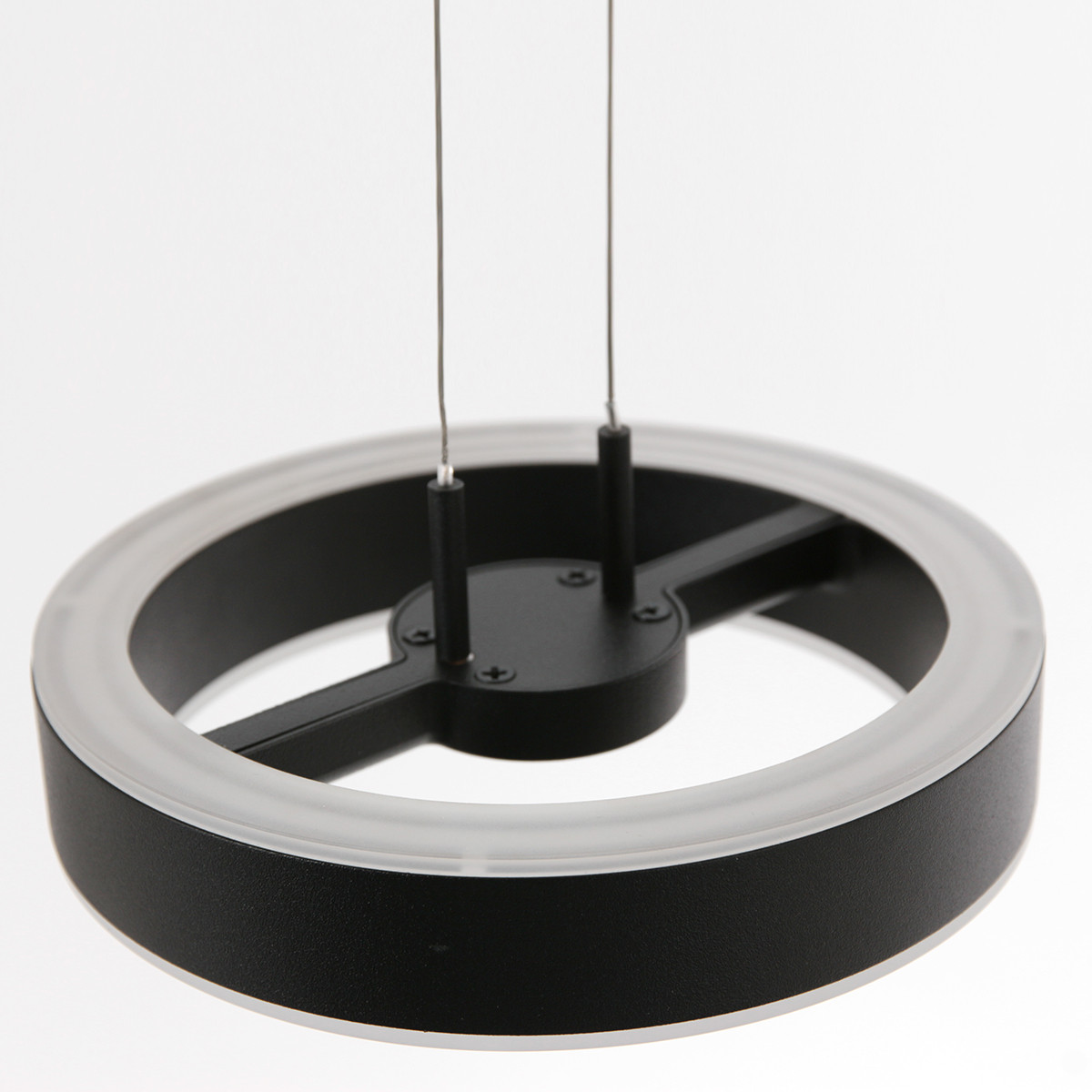 Suspension triple à design contemporain Steinhauer Piola transparent et noir – Image 11