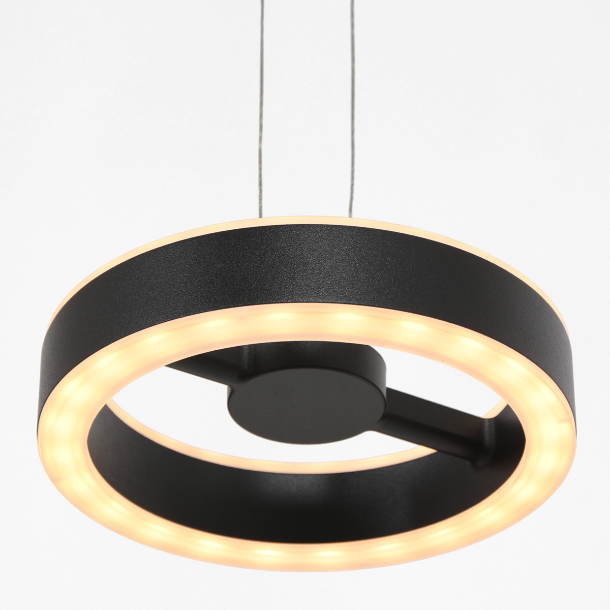 Suspension triple à design contemporain Steinhauer Piola transparent et noir – Image 4