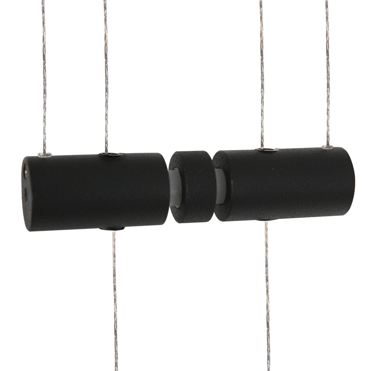 Suspension triple à design contemporain Steinhauer Piola transparent et noir – Image 6