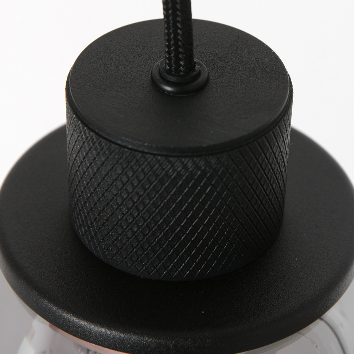 Suspension moderne en métal et verre noir Steinhauer Reflexion – Image 15