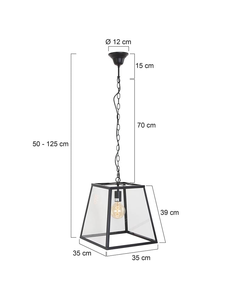 Suspension verre industriel Light&Living Saunte – Image 9