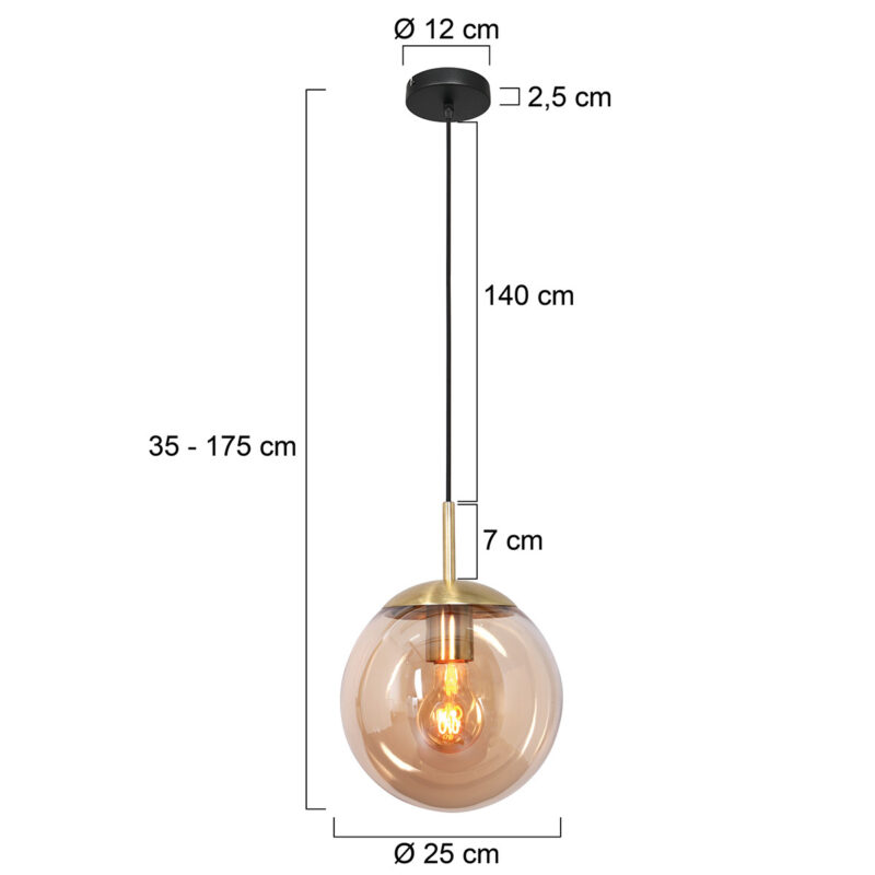 suspension-vintage-verre-steinhauer-bollique-laiton-et-noir-25-cm-3497me-6
