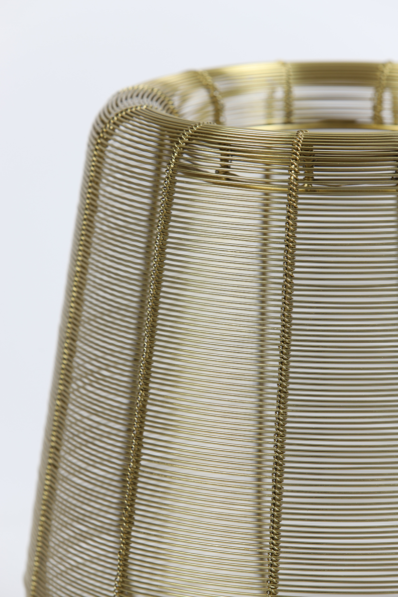 Lampe de table rustique dorée à mailles fines Light & Living Adeta – Image 6