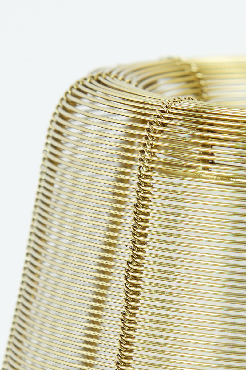 Lampe de table rustique dorée à mailles fines Light & Living Adeta – Image 9