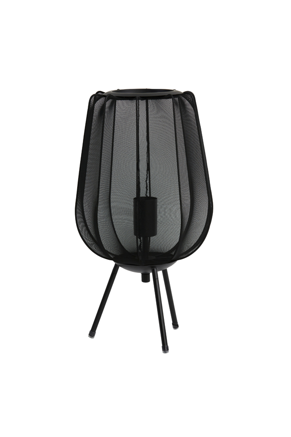 Lampe de table ovale noire moderne Light & Living Plumeria – Image 3