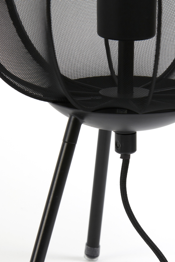 Lampe de table ovale noire moderne Light & Living Plumeria – Image 5