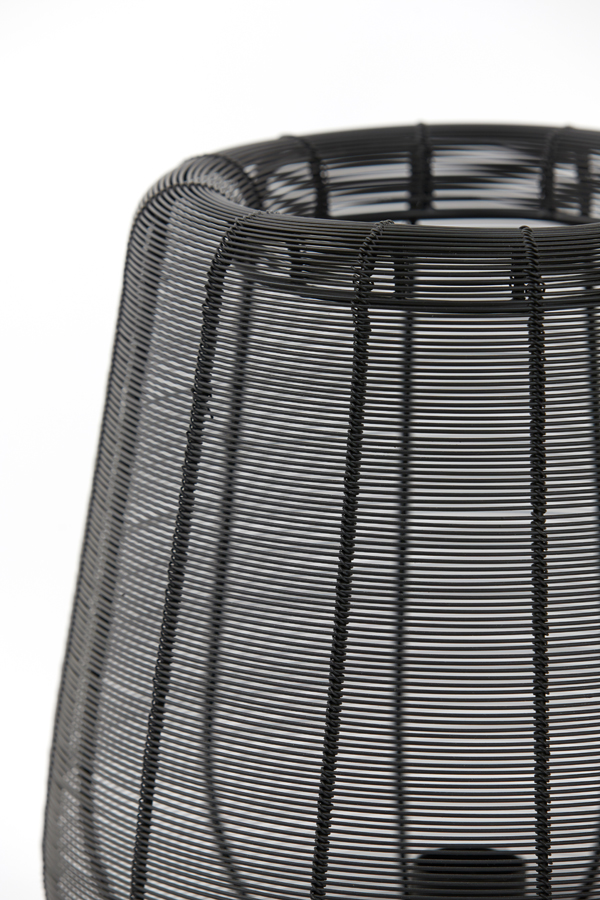 Lampe de table rustique noire à mailles fines Light & Living Adeta – Image 8