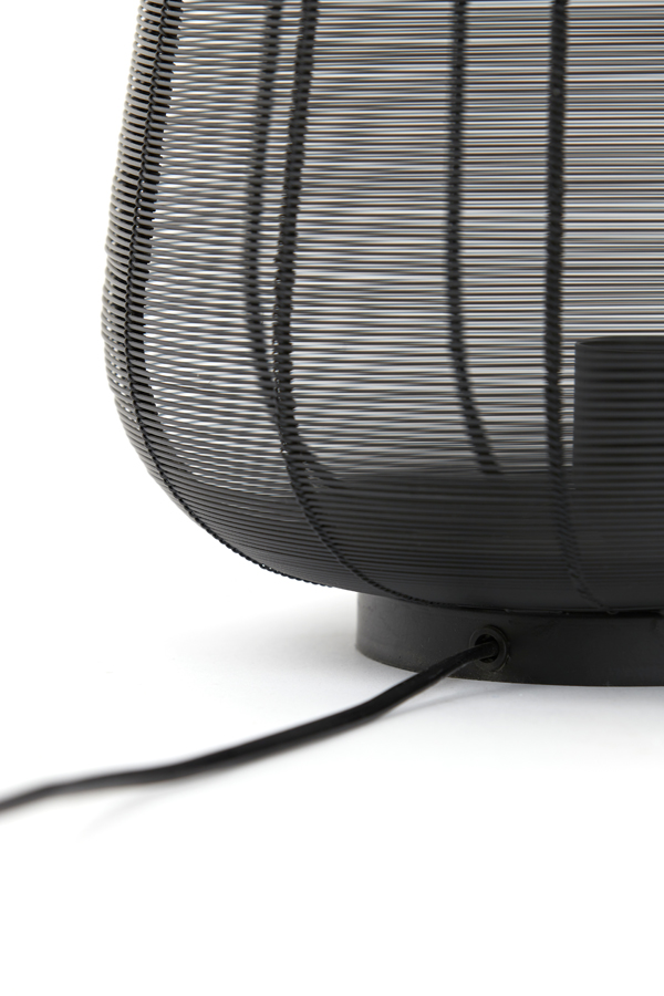 Lampe de table rustique noire à mailles fines Light & Living Adeta – Image 9