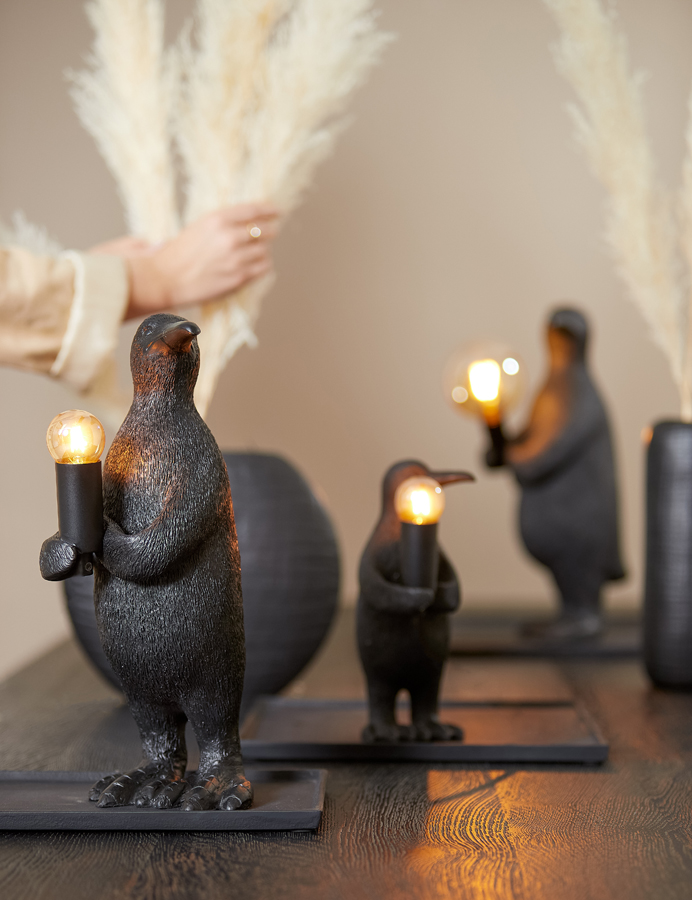 Lampe de table moderne noire pingouin Light & Living Penguin – Image 10