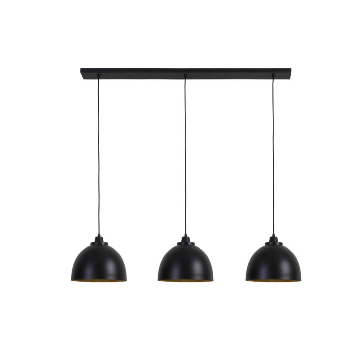 Trio de lampes suspendues moderne noir et or Light & Living Kylie – Image 2