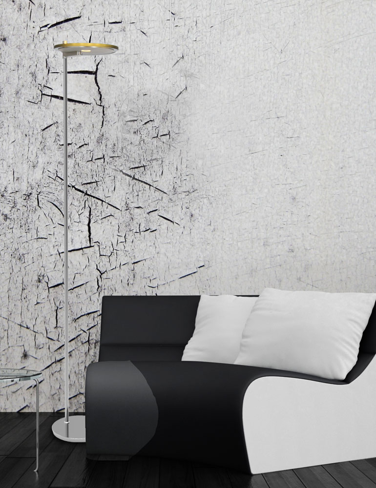 Uplight moderne en acier Steinhauer Turound verre noir – Image 2