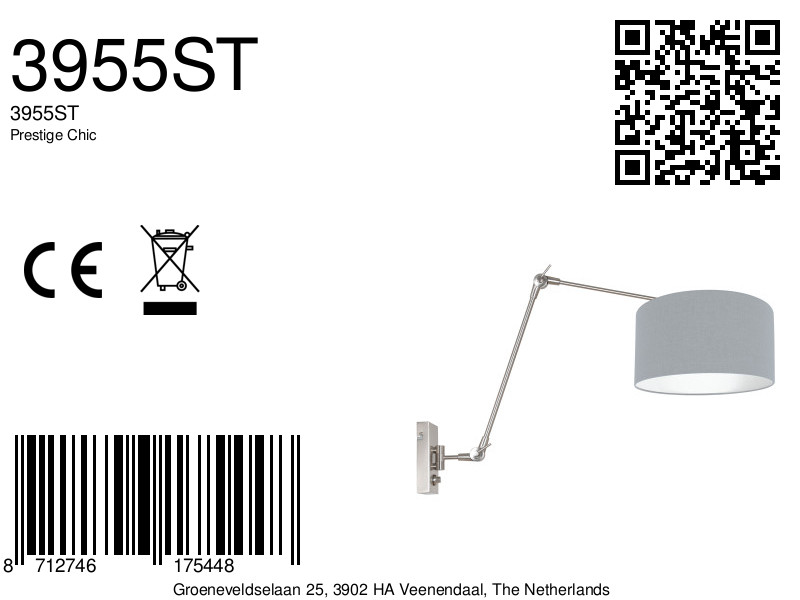 Applique murale en métal réglable Steinhauer Prestige Chic – Image 8