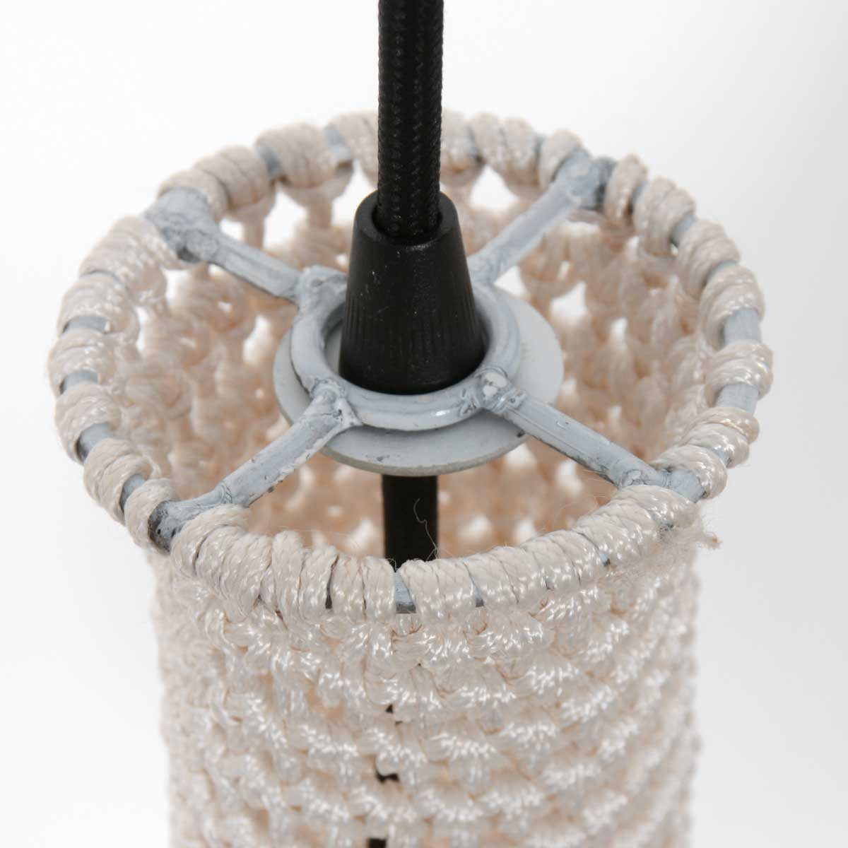 Suspension bohémienne en tissu blanc en forme de dôme Anne Light & Home Marrakesch – Image 12