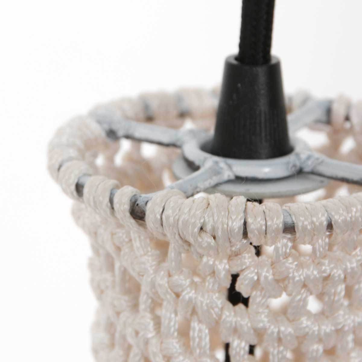 Suspension bohémienne en tissu blanc en forme de dôme Anne Light & Home Marrakesch – Image 13