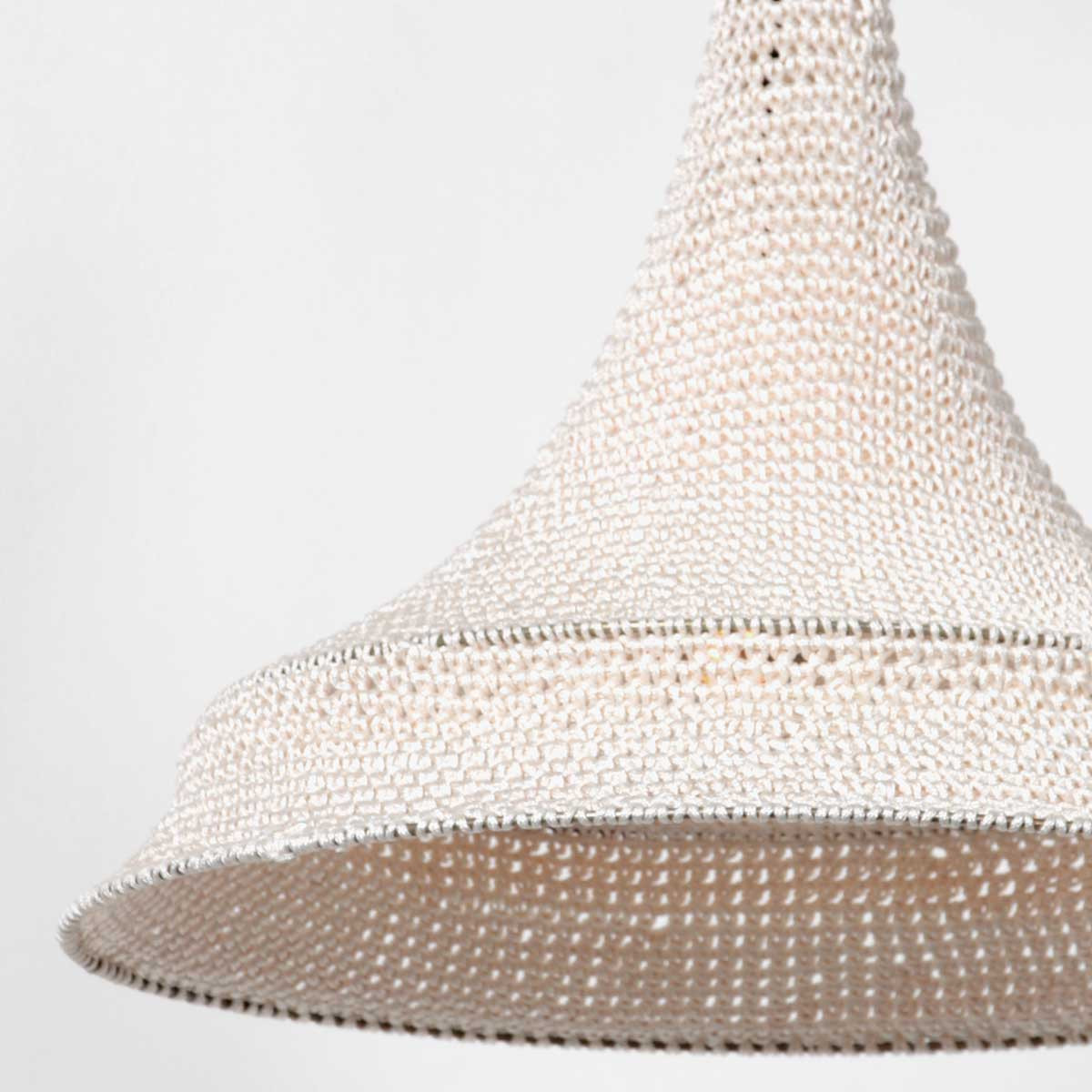 Suspension bohémienne en tissu blanc en forme de dôme Anne Light & Home Marrakesch – Image 4